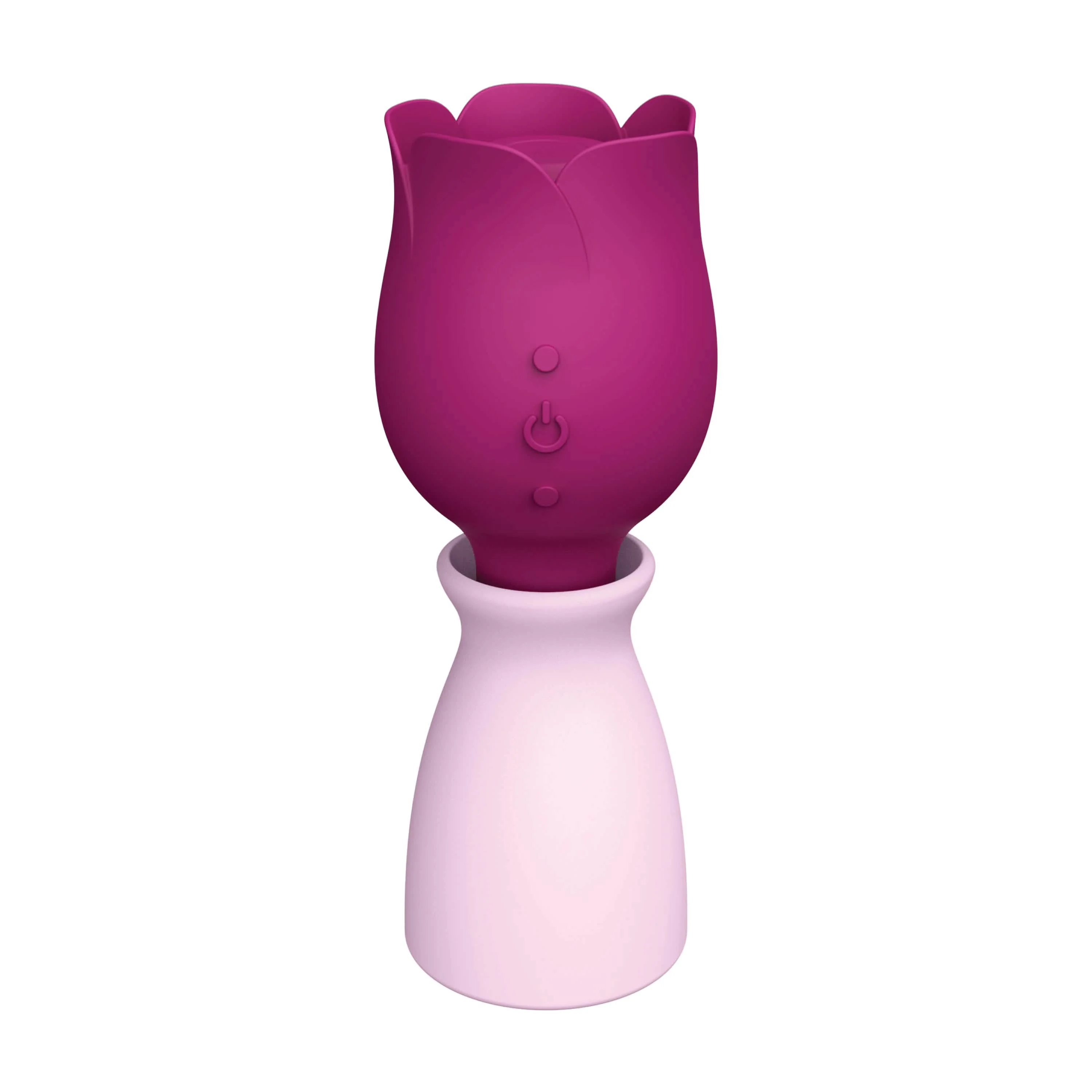 Luxe 2-in-1 Rose Vibrator ?C Thumping Clitoral Stimulator & Vibrating Bullet Stem